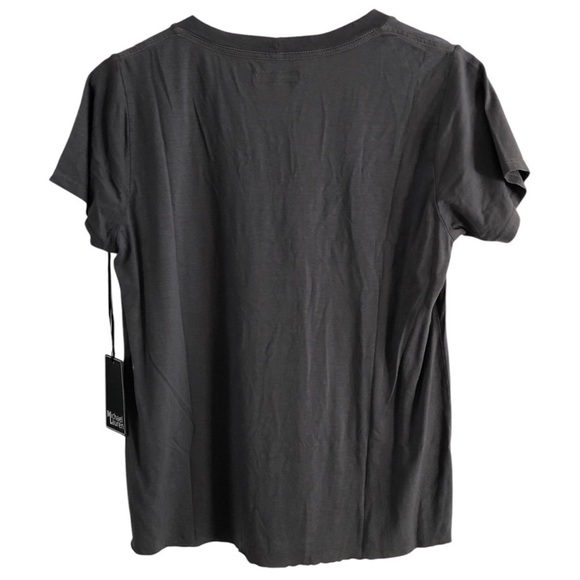 Michael Lauren Short Sleeve V-Neck T-Shirt Gray XS - Picture 2 of 9